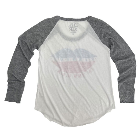 Chaser Womens Medium Raglan Long Sleeve Lightweight Graphic T-Shirt - Picture 2 of 6